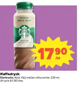 Coop Starbucks Kaffedryck erbjuda