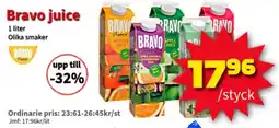 Extra Mjällby Stormarknad Bravo juice erbjuda