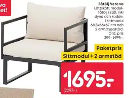 Rusta Fåtölj Verona erbjuda