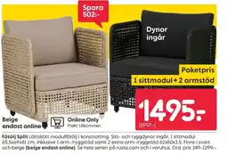 Rusta Fåtölj Split erbjuda
