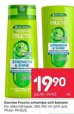 Rusta Garnier Fructis schampo och balsam erbjuda