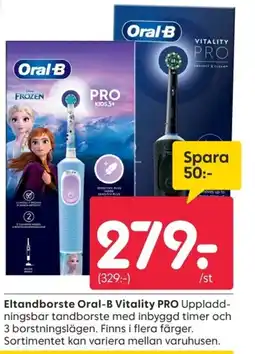 Rusta Eltandborste Oral-B Vitality PRO erbjuda