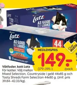 Rusta Våtfoder, katt Latz erbjuda