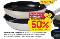 Rusta Rusta Home stekpannor erbjuda