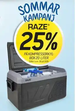 thansen 25% PÅ KOMPRESSORKYLBOX 20 LITER erbjuda