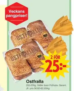 Matöppet Ostfralla erbjuda