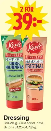 Matöppet Dressing erbjuda