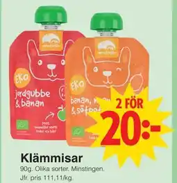 Matöppet Klämmisar erbjuda