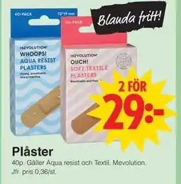 Matöppet Plåster erbjuda