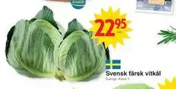Matöppet Svensk färsk vitkål erbjuda
