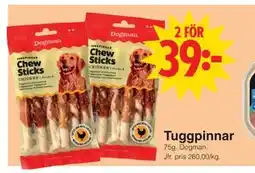 Matöppet Tuggpinnar erbjuda