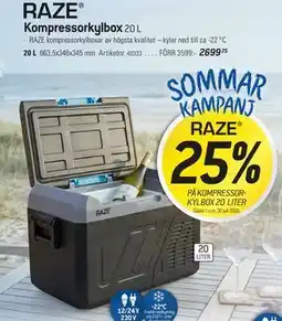 thansen 25% PÅ KOMPRESSORKYLBOX 20 LITER erbjuda