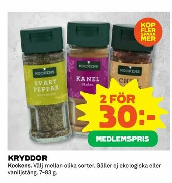 Coop Extra Kryddor erbjuda