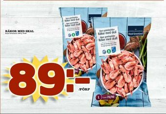 Din Mat Räkor med skal erbjuda