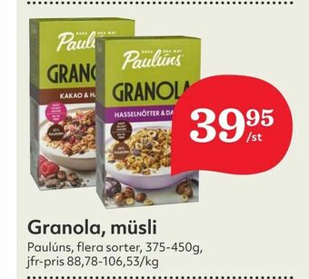 Hemköp Granola, müsli erbjuda