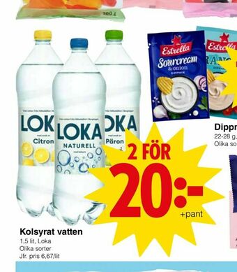 Matöppet Kolsyrat vatten erbjuda