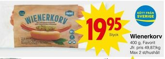 Matöppet Wienerkorv erbjuda