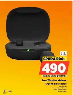 Power JBL True Wireless hörlurar Ergonomisk design erbjuda