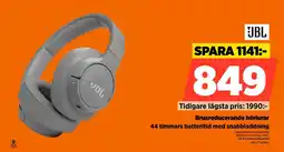 Power Jbl brusreducerande hörlurar 44 timmars batteritid med snabbladdning erbjuda