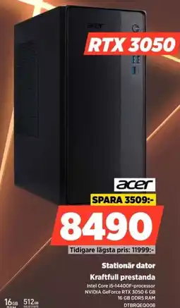 Power Acer stationär dator kraftfull prestanda erbjuda