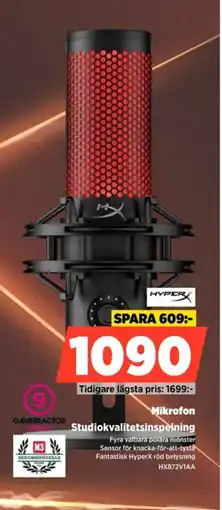 Power HYPER Mikrofon Studiokvalitetsinspelning erbjuda