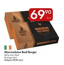 Snabbgross BURGER VAULT Marrowbone beef burger erbjuda