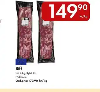 Snabbgross FÅDDMAN Biff erbjuda