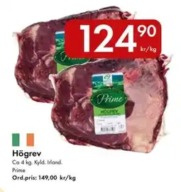 Snabbgross PRIME Högrev erbjuda