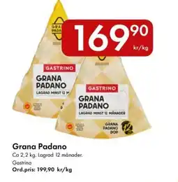 Snabbgross GASTRINO Grana padano erbjuda