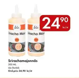 Snabbgross IDA Srirachamajonnäs erbjuda