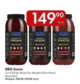 Snabbgross SANTA MARIA BBQ Sauce erbjuda