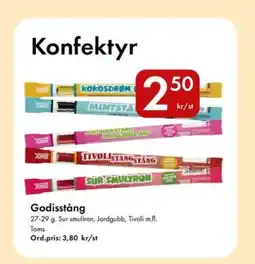 Snabbgross TOMS Godisstång erbjuda
