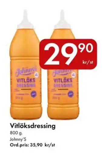 Snabbgross JOHNNY'S Vitlöksdressing erbjuda