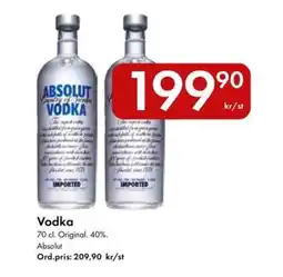 Snabbgross ABSOLUT Vodka erbjuda