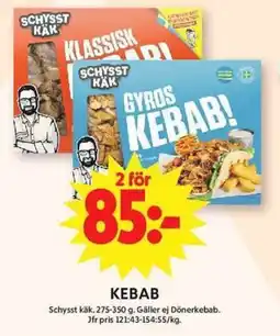 ICA Maxi SCHYSST KÄK Kebab erbjuda