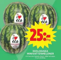ICA Maxi ICA Ekologiska minivattenmeloner erbjuda