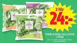ICA Maxi ICA Finbladiga sallater i påse erbjuda