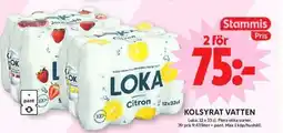 ICA Maxi LOKA Kolsyrat vatten erbjuda