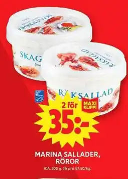 ICA Maxi ICA Marina sallader, röror erbjuda