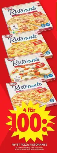 ICA Maxi DR. OETKER Fryst pizza ristorante erbjuda