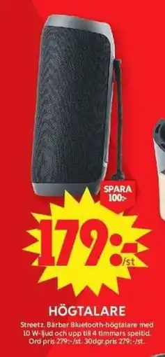 ICA Maxi STREETZ Högtalare erbjuda