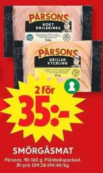 ICA Maxi PÄRSONS Smörgåsmat erbjuda