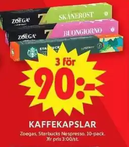 ICA Maxi ZOEGAS Kaffekapslar erbjuda