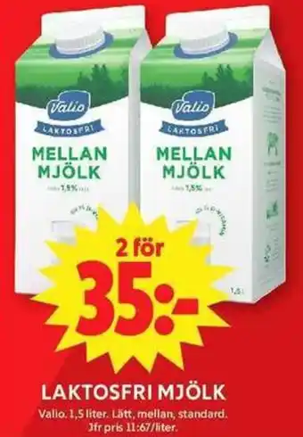 ICA Maxi VALIO Laktosfri mjölk erbjuda