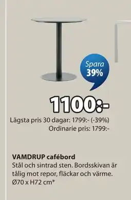 JYSK VAMDRUP cafébord erbjuda