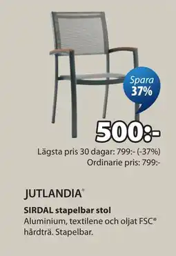 JYSK SIRDAL stapelbar stol erbjuda