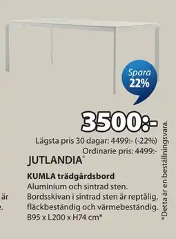 JYSK KUMLA trädgårdsbord erbjuda