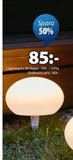 JYSK HAVESANGER solcellslampa erbjuda