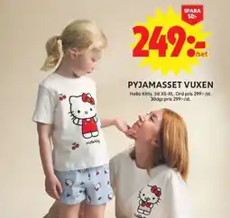 ICA Maxi HELLO KITTY Pyjamasset vuxen erbjuda