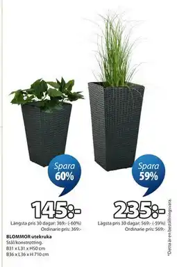 JYSK BLOMMOR utekruka erbjuda